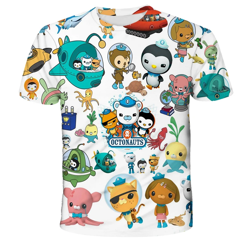 2022 Summer Octonauts Boy/Girl 3D Print T-shirt Fashion Short Sleeve O-neck Boys Funny T Shirt Shirts Gift For Girl Kids Clothes T-Shirts best of sale