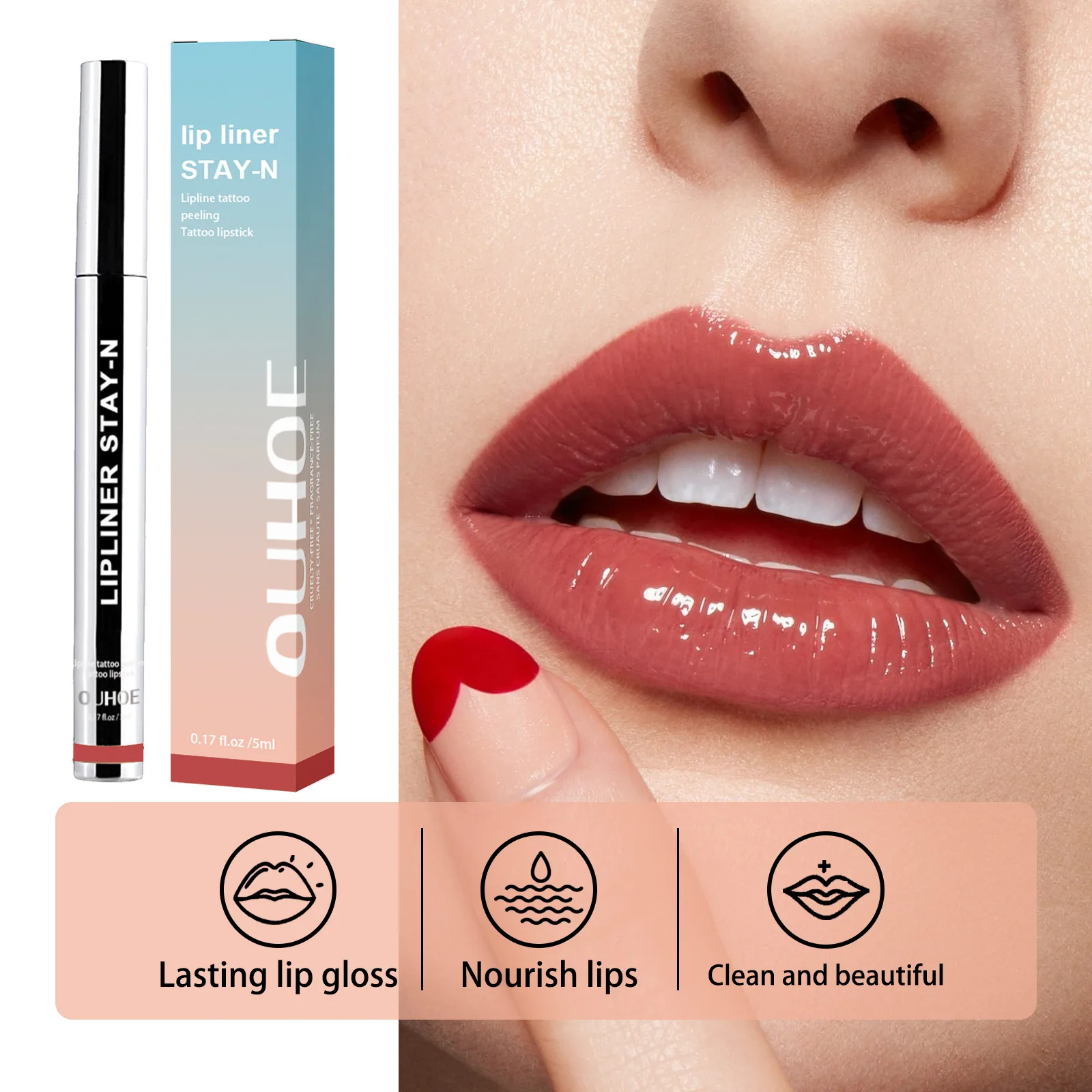 Waterproof Lip Liner Long Lasting Matte Sexy Plumper Peel off Lipliner Contour Tint Lipstick Charming Gloss Tatto Makeup Pencil 4