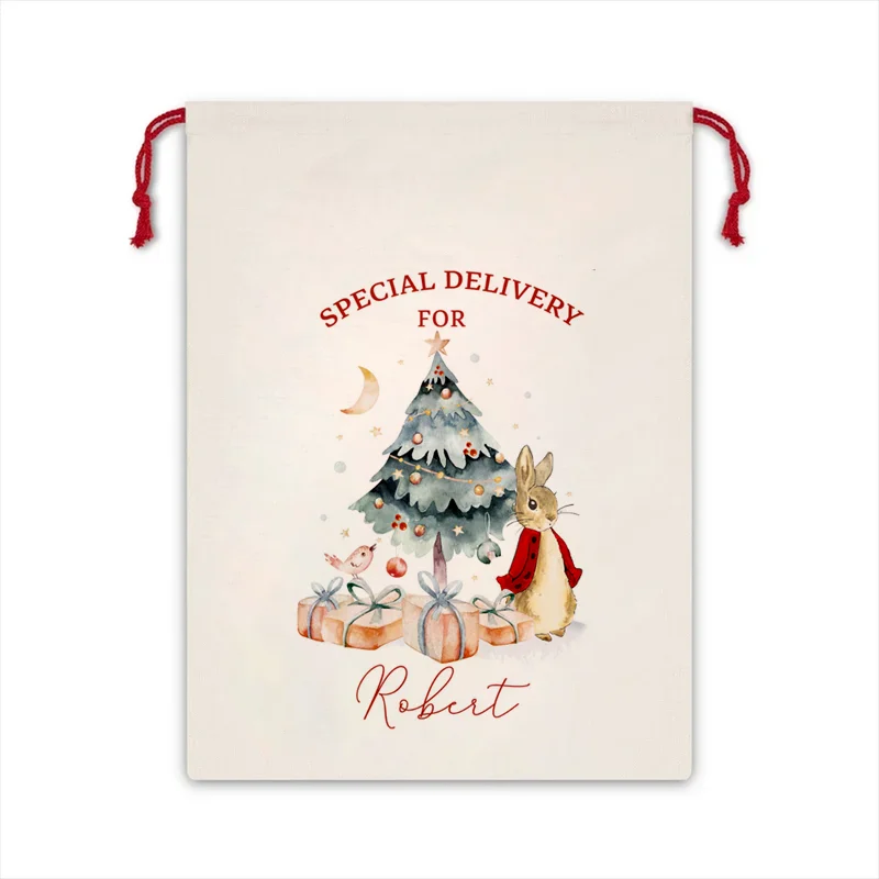 30 x 40 cm, personalisierte Weihnachtstaschen für Kinder, individueller Weihnachtssack, Weihnachtsgeschenk, Sack und Strumpfstil, Dekoration, Geschenk – Detail 3