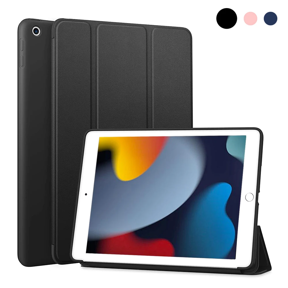 

Soft Shell For Apple iPad 7 8 9 10.2'' Cover Folding Back Shell For iPad 7th 8th 9th generation A2603 A2604 Tablet Case