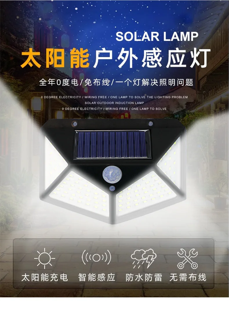 Description Picture 2 of itemSolar Lamp Outdoor Waterproof Wall Infrared Sensor Lamp Courtyard Wall Lamp Solar Street solar light outdoors light outdoors