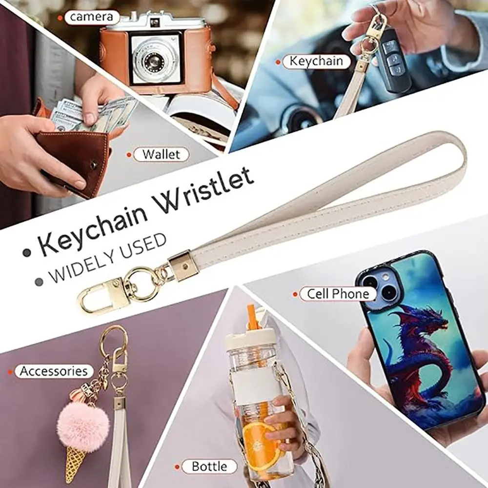 Fashion Ultra-thin Wristlet Wallets Detachable PU Leather Credit Card Holder Multi-functional Card Case