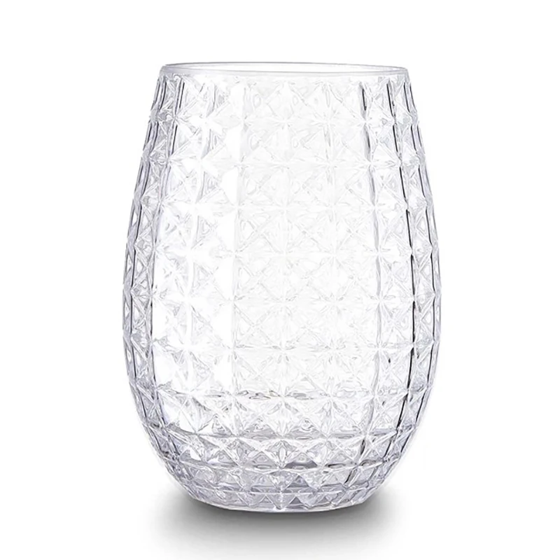 Wine Glasses Whiskey Cocktail Juice Drinking Plastic Cups - Unbreakable