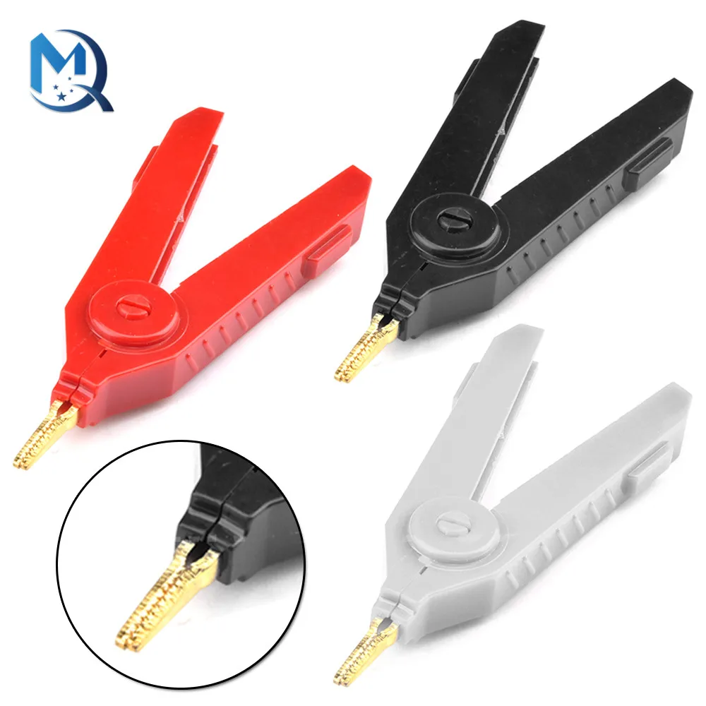 Positive-Negative-Low-Resistance-Test-Clips-Alligator-Clip-90mm-Kelvin ...