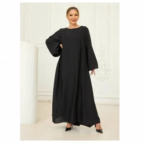 Muslim Women's Simple Clothing Long Robe Abaya Dress Elegant Modesty Middle East Fashion Women's Traditional Clothing