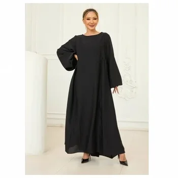 Muslim Women's Simple Clothing Long Robe Abaya Dress Elegant Modesty Middle East Fashion Women's Traditional Clothing