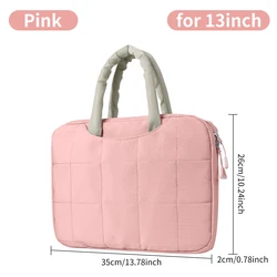 Lightweight & Portable Handmade Laptop Bag for Outdoor Work, Shopping, Travel, and Vacation (13inch Pink)