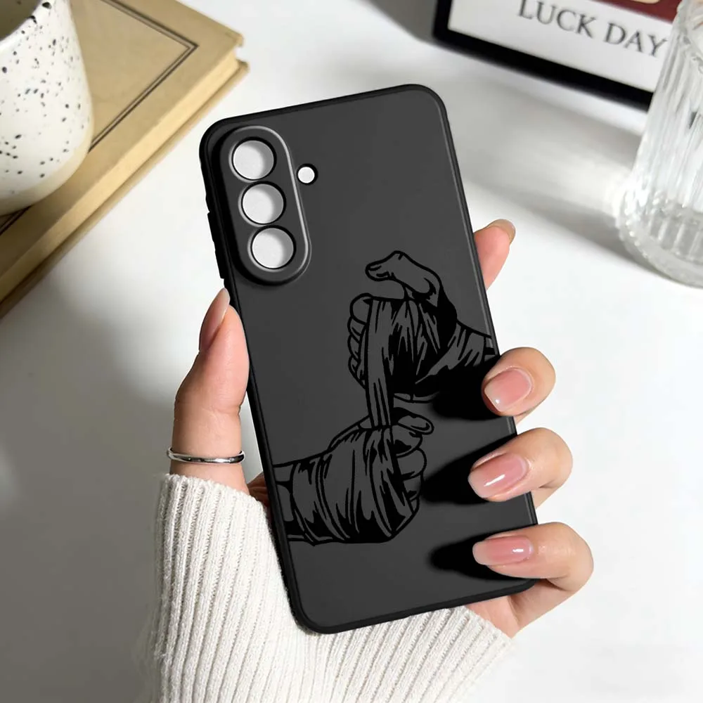 Cartoon Hand Fist Bump Black Phone Case