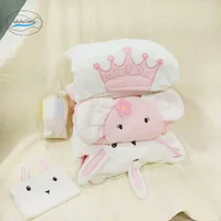 Cartoon Baby Bath Towel cotton soft Bathrobe Hooded Swaddle Towel Skin-friendly Machine Washable for Boys Girls