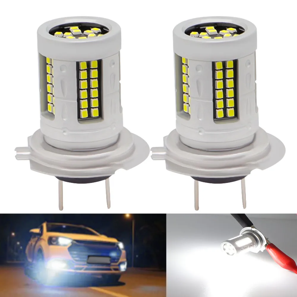 

2 шт., Автомобильные светодиодные лампы 72SMD 2016 12-24 В H7