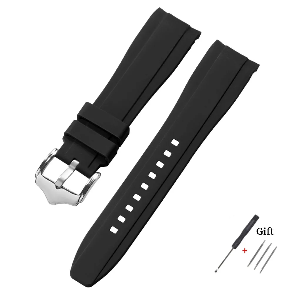 Deluxe Curved Silicone Strap - High-Quality Waterproof Replacement Band