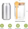 18oz Airtight Glass Jars With Lids And Spoons, Candy Jars With Lids, Clear Spice Jars, Small Food Storage Containers 2