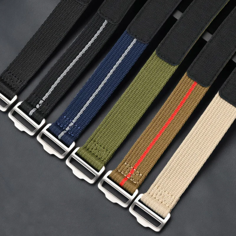Nylon Hook and Loop Fastener Watch Strap Bracelet - Universal Replacement Wristband