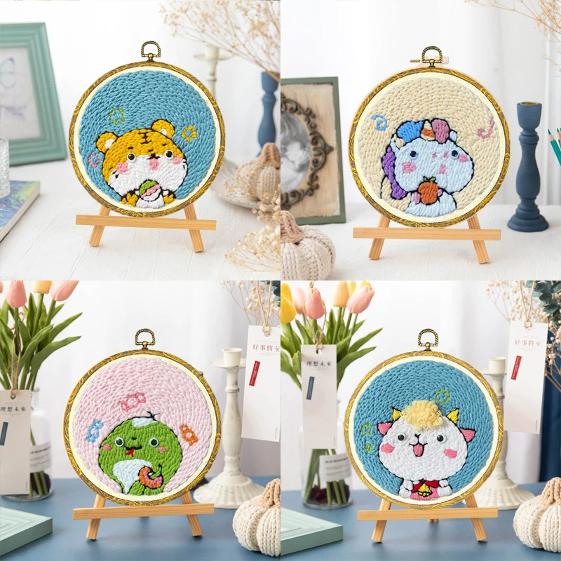 

Вышивка, рукоделие, животное, дырокол, игла, вышивка, набор с пряжей для начинающих, легкая вышивка, сделай сам, рукоделие, шерсть, домашний декор