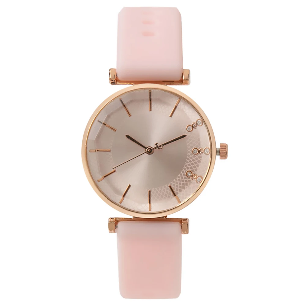Fashion Simple With Diamonds Ladies Quartz Watches Hot 2023 Sports Brands Women Silicone Strap Dress Clock Gifts Wristwatches 5