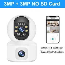 Smart WiFi Indoor Camera with Dual Screens and Two-Way Audio - 6MP No Card