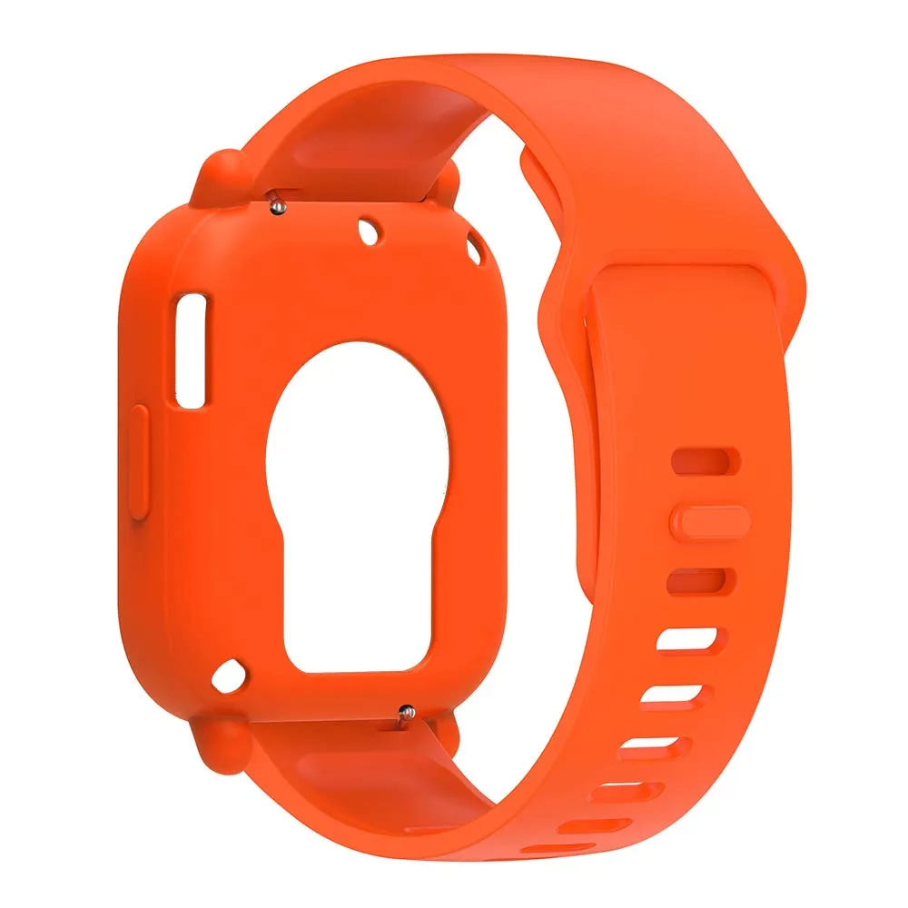 Silicone Strap and Case Set for Smartwatch - Single Color Wristband