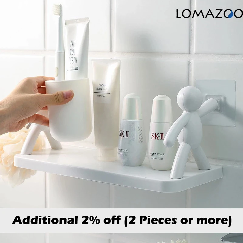 

Bathroom Storage Shelf Punch-Free Kitchen Shelf Bathroom Toilet Wall Hanging Storage Rack Bathroom Accessories