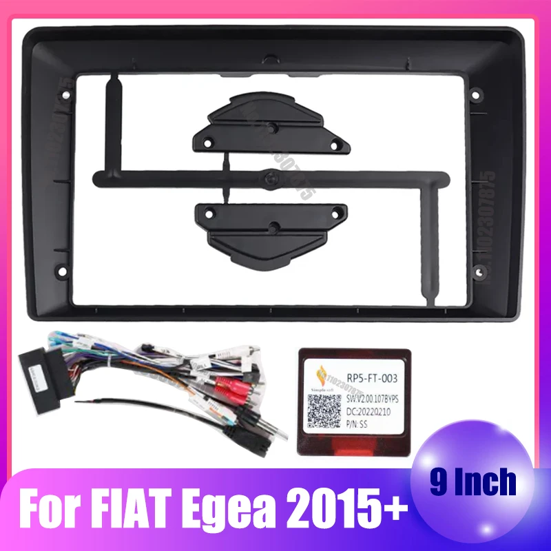 9 Inch Car Audio Frame Gps Navigation Fascia Panel Car Dvd Plastic Frame For Fiat Egea 2015+ Tipo 2016-2020 Player Stereo Panel