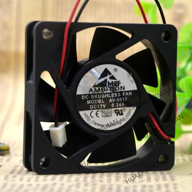 

New AV-6015 6 DC 12V 0.24A 2 Cooling Fan Assembly Kit