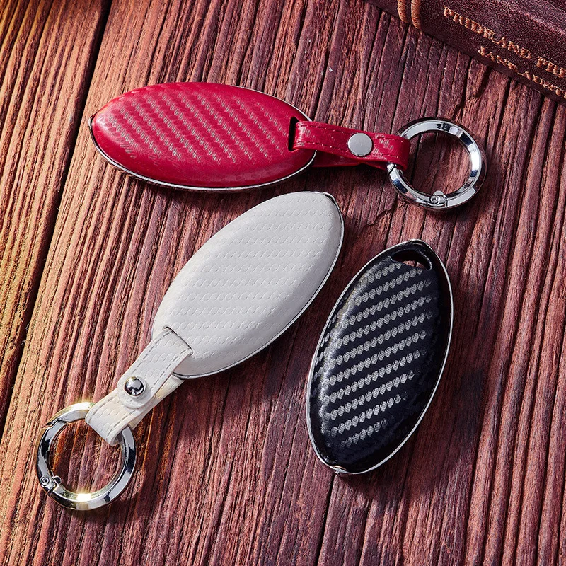 

Роскошный чехол для автомобильного ключа, чехол для брелока из углеродного волокна для Nissan Qashqai Juke J10 J11 X-Trail T32 T31 Tiida Pathfinder