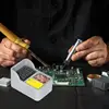 Soldering Iron Tip Cleaner Portable Solder Tip Cleaner Kit Soldering Accessories With Silicone Holder Dense Cleaning Steel Brush 4
