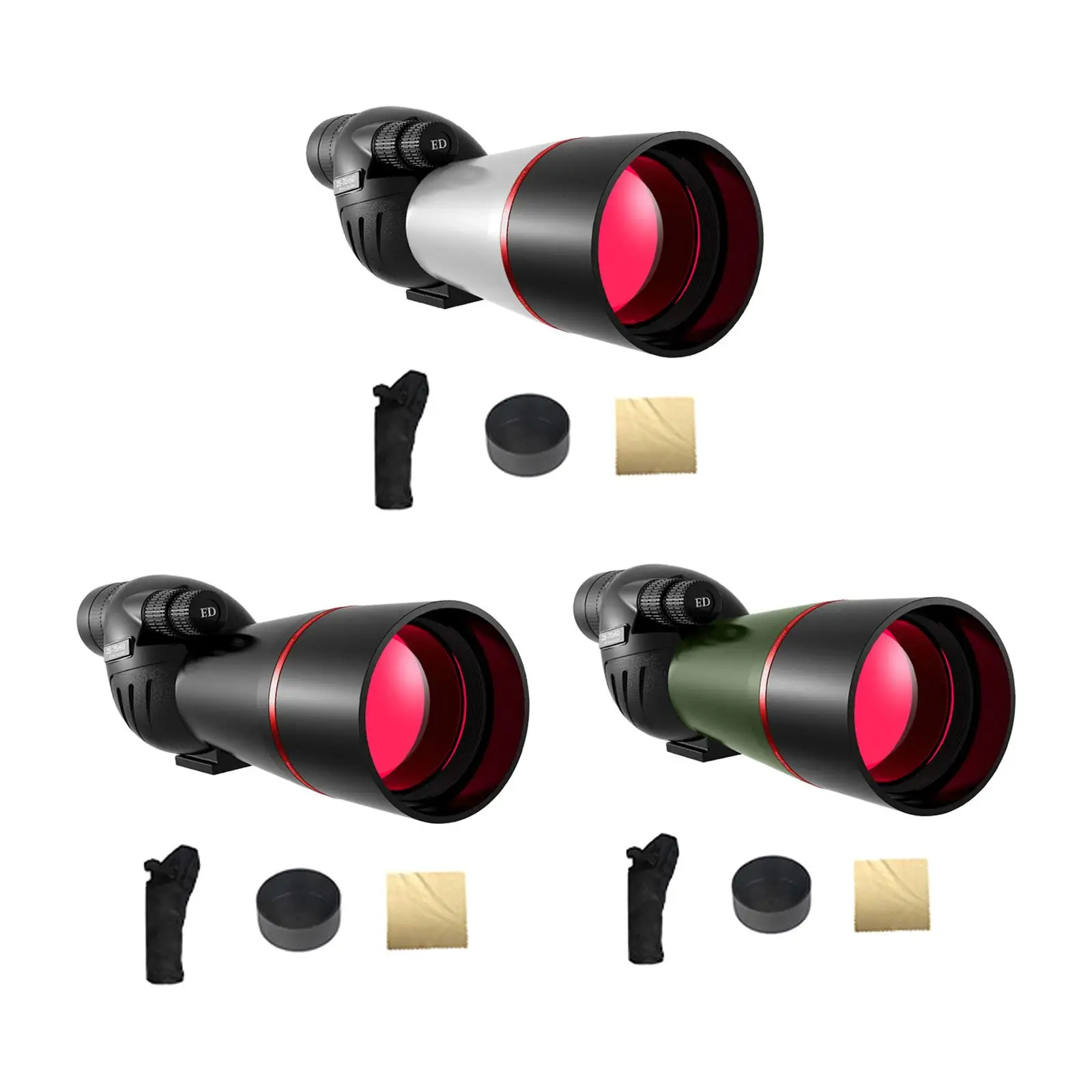 25-75x60 Spotting Scope Scenery Concert Bird Watching 60mm Diameter Lens Mountain Climbing Telescope Monocular Phone Adapter