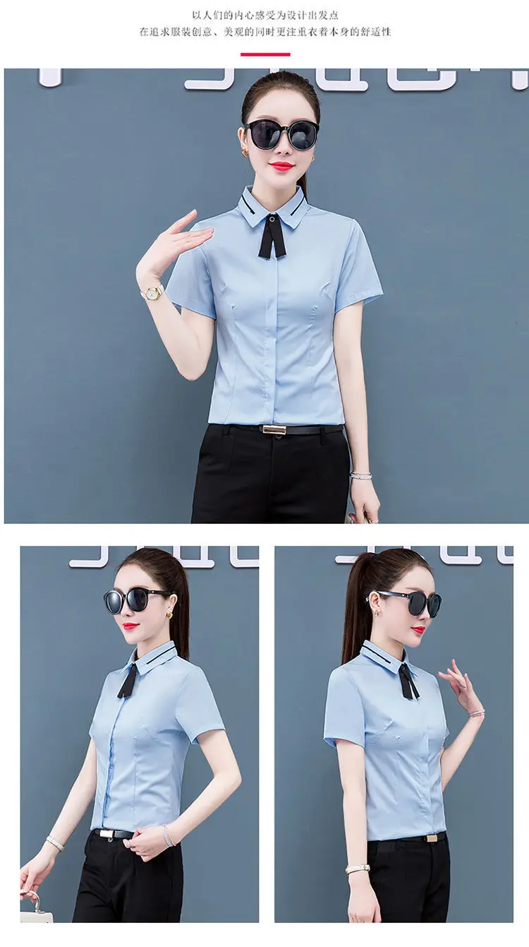 Women Shirt Classic Chiffon Blouse Plus Size Slim Long Sleeve Shirt Lady Simple Style Tops Female Clothes New Blusas NS5739