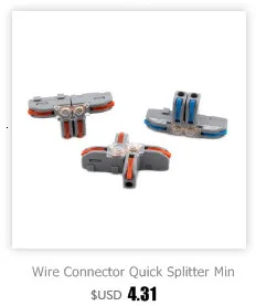 Wire Connector 222-412 2 Pin Splicing Terminal Blocks Led Strip Lighting Electric Quick Connectors Mini Conductor Rail Conector