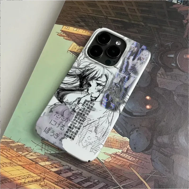 Luxury Cartoon Anime Girl Collage Glossy Phone Case Cover