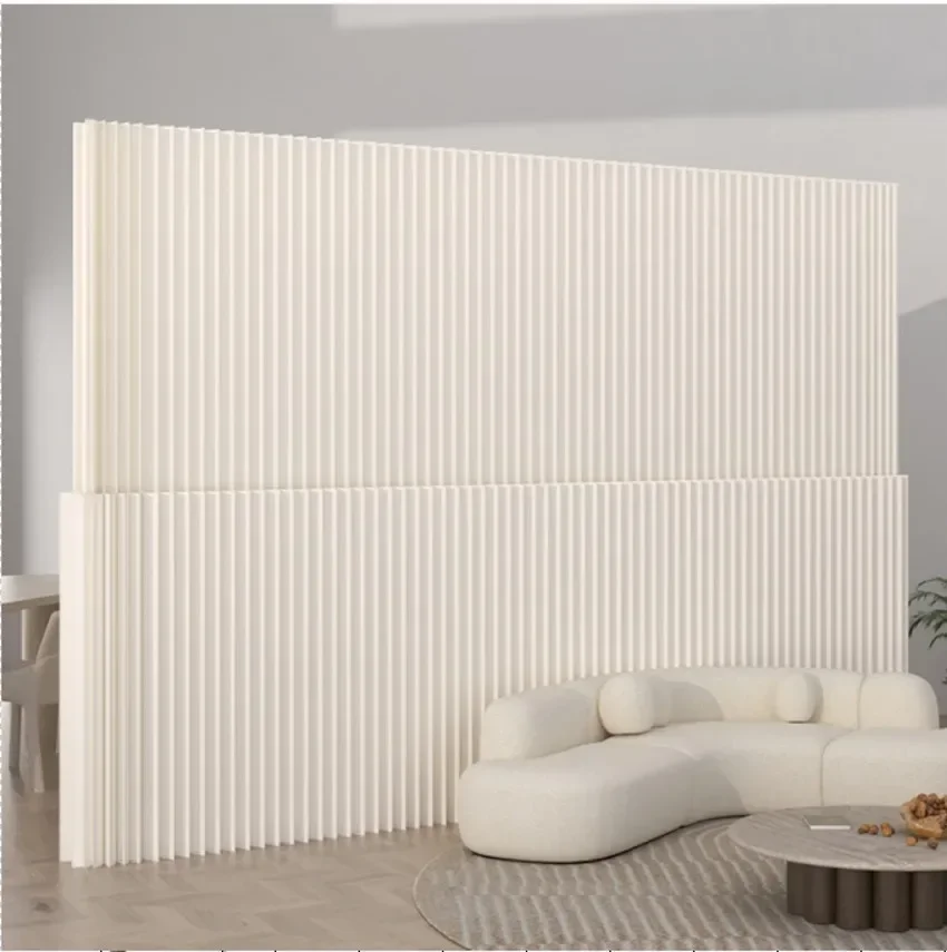 2M Customizable Home Decor White Folding Organ Paper Wall Removable Screens & Room Dividers For Office Porch Partition