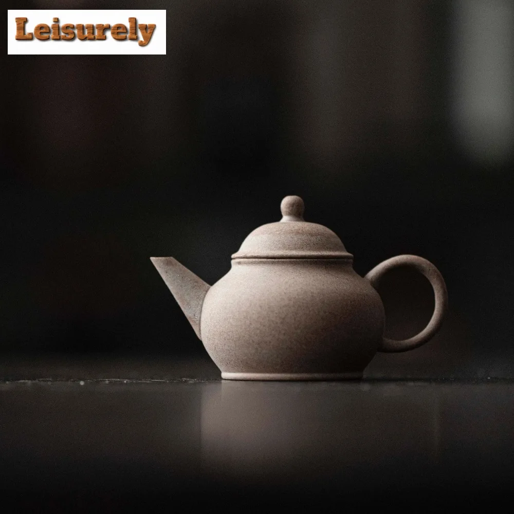 

80ml Handmade Pre-burn Pot with Filter Retro Quarterly Kiln Ceramic Teapot Small Pottery Kettle Kung Fu Tea Set Gifts Collection