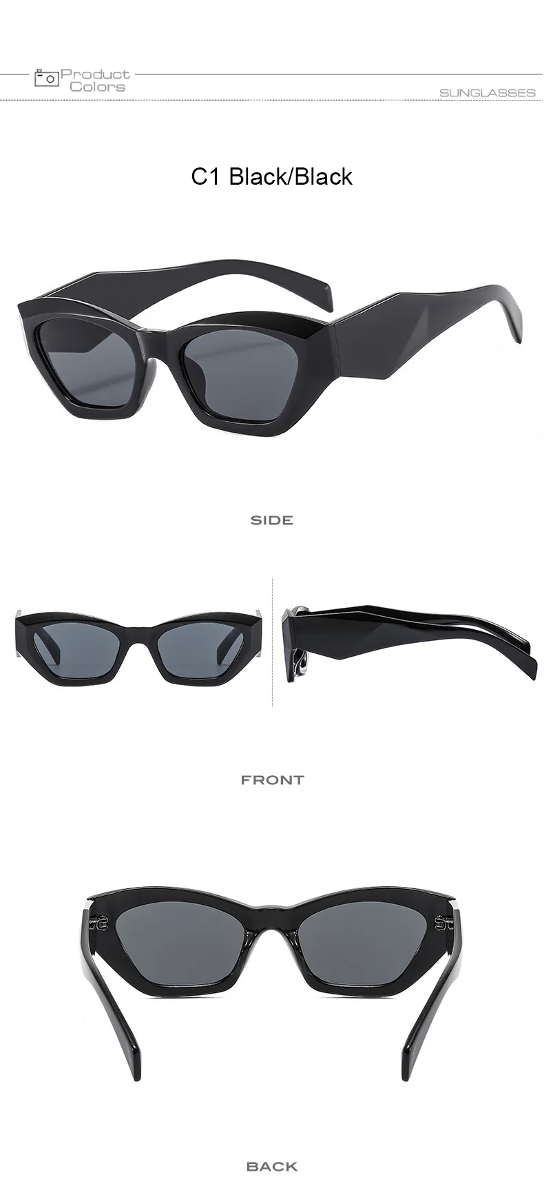 Kleine Punk quadratische Sonnenbrille neue Frauen Männer Trends bunte Sonnenbrille weibliche Marke Designer UV400 Farben Persönlichkeit Brillen – Detail 5