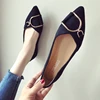 Flat Shoes Women's New Fashion Summer Autumn New Suede Surface Shallow Mouth Pointed Toe Large Size Women's Shoes 1