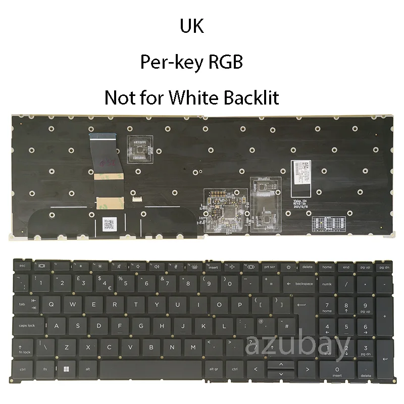 

Клавиатура с RGB подсветкой Per-key для HP ZBook Fury 16 G9 6037B0231403 SG-B1920-2BA SN1A93B2 UK QWERTY