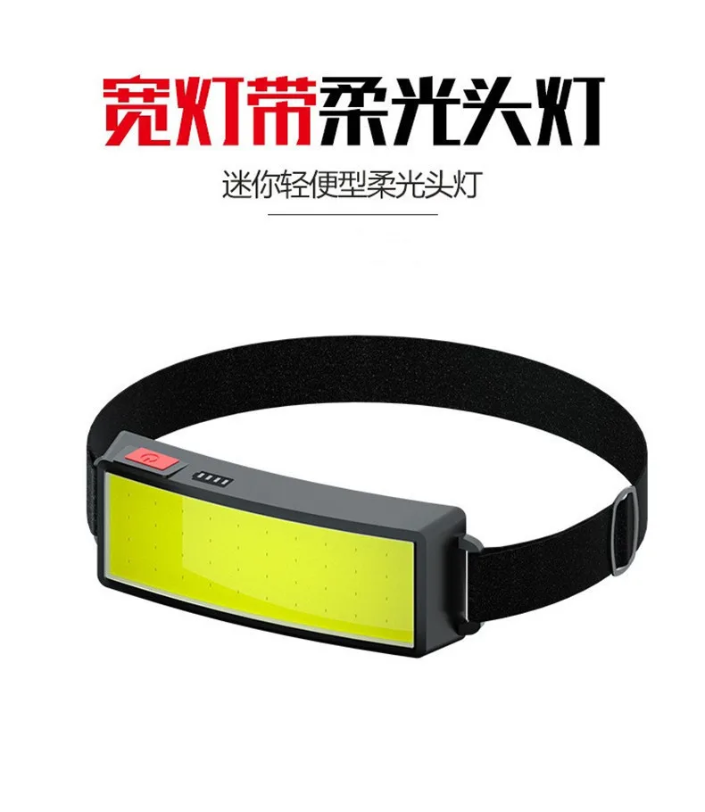 Description Picture 2 of itemNew Strong and High Brightness COB Headlight USB Charging Headworn Night Fishing Light Outdoor Riding Floodlight Headlight