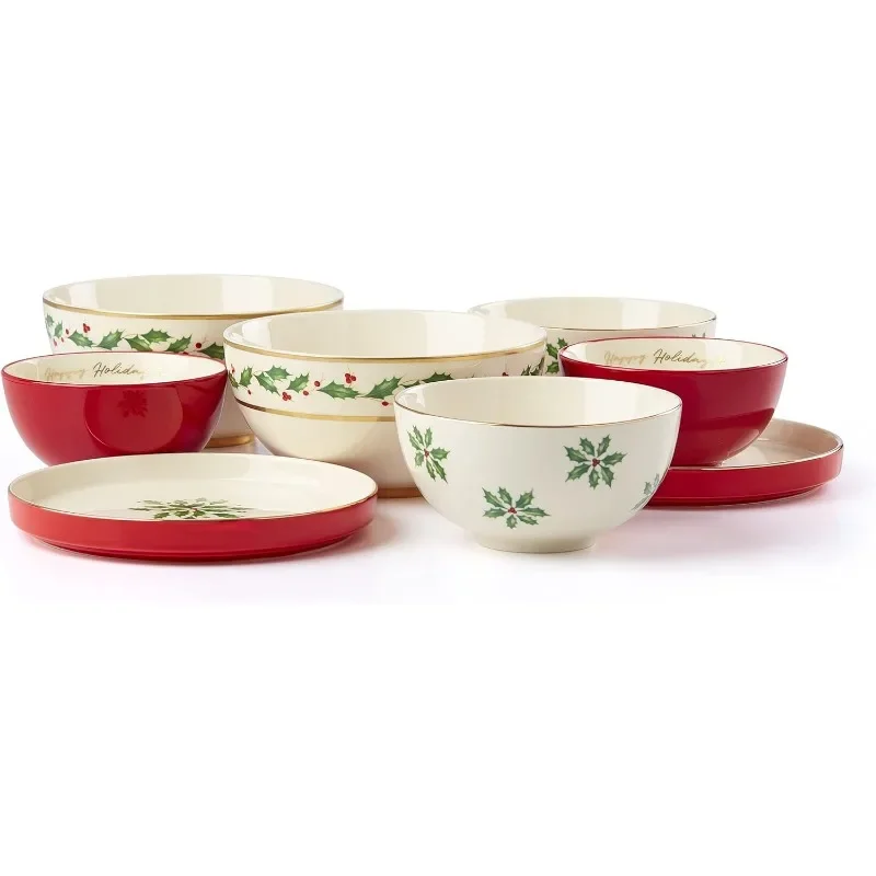 Holiday 12-Piece Plate and Bowl Set