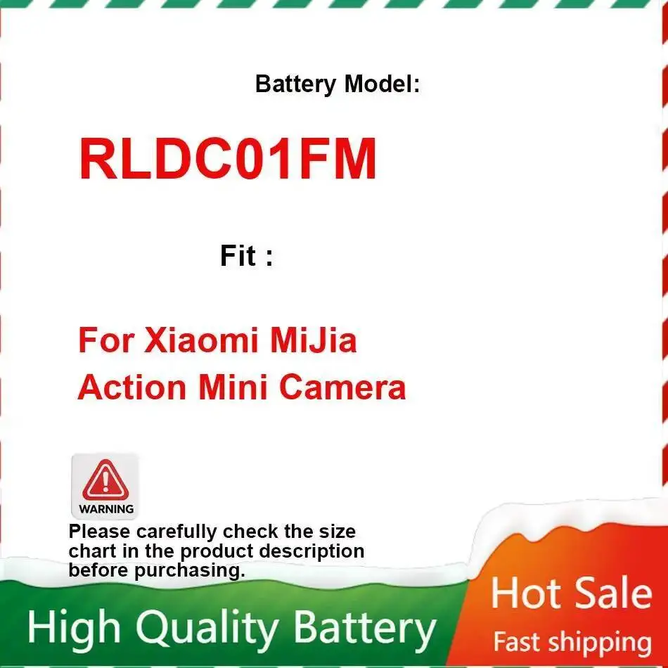 Batterie 1450mAh pour Xiaomi Mi Jia Action Mini Caméra RLDC01FM