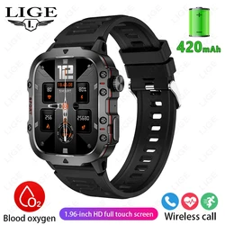 Rugged Military-Grade Smart Watch - Outdoor Waterproof Bluetooth Call Smartwatch (Black)