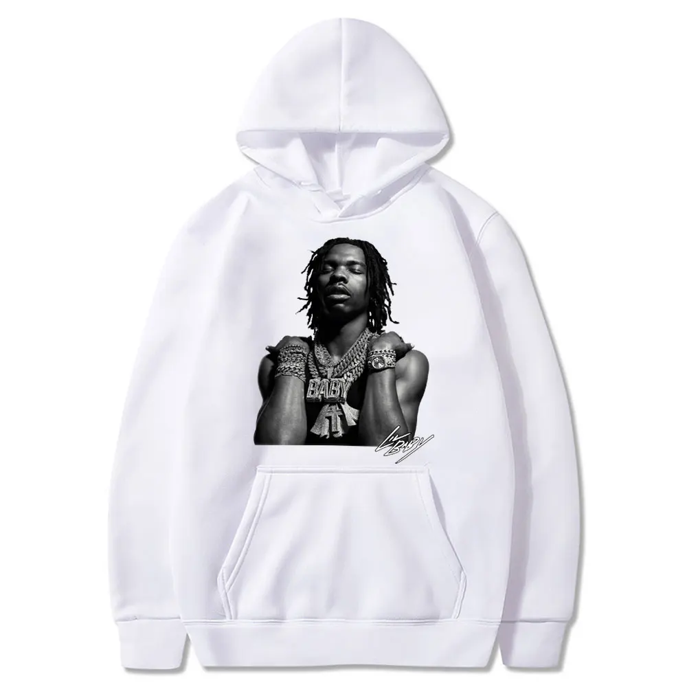 

Rapper Lil Baby Hip Hop Oversized Hoodie Men's Vintage Gothic Hoodies Streetwear Fashion Harajuku Fleece Long Sleeve Unisex Tops