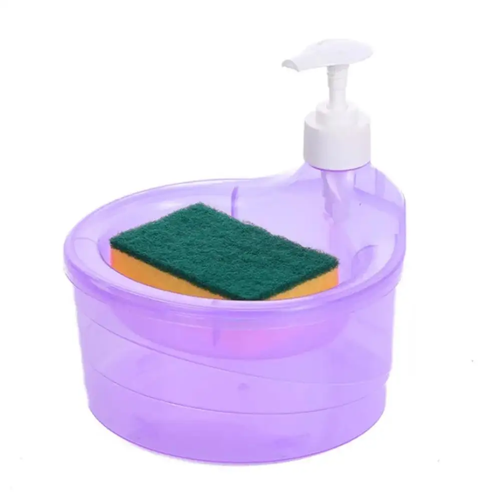 Soap Dispenser Creative Kitchen Dishwashing Liquid Dispenser Dish Kitchen Dispenser Soap Liquid Sponge With Pump Container S I4O6