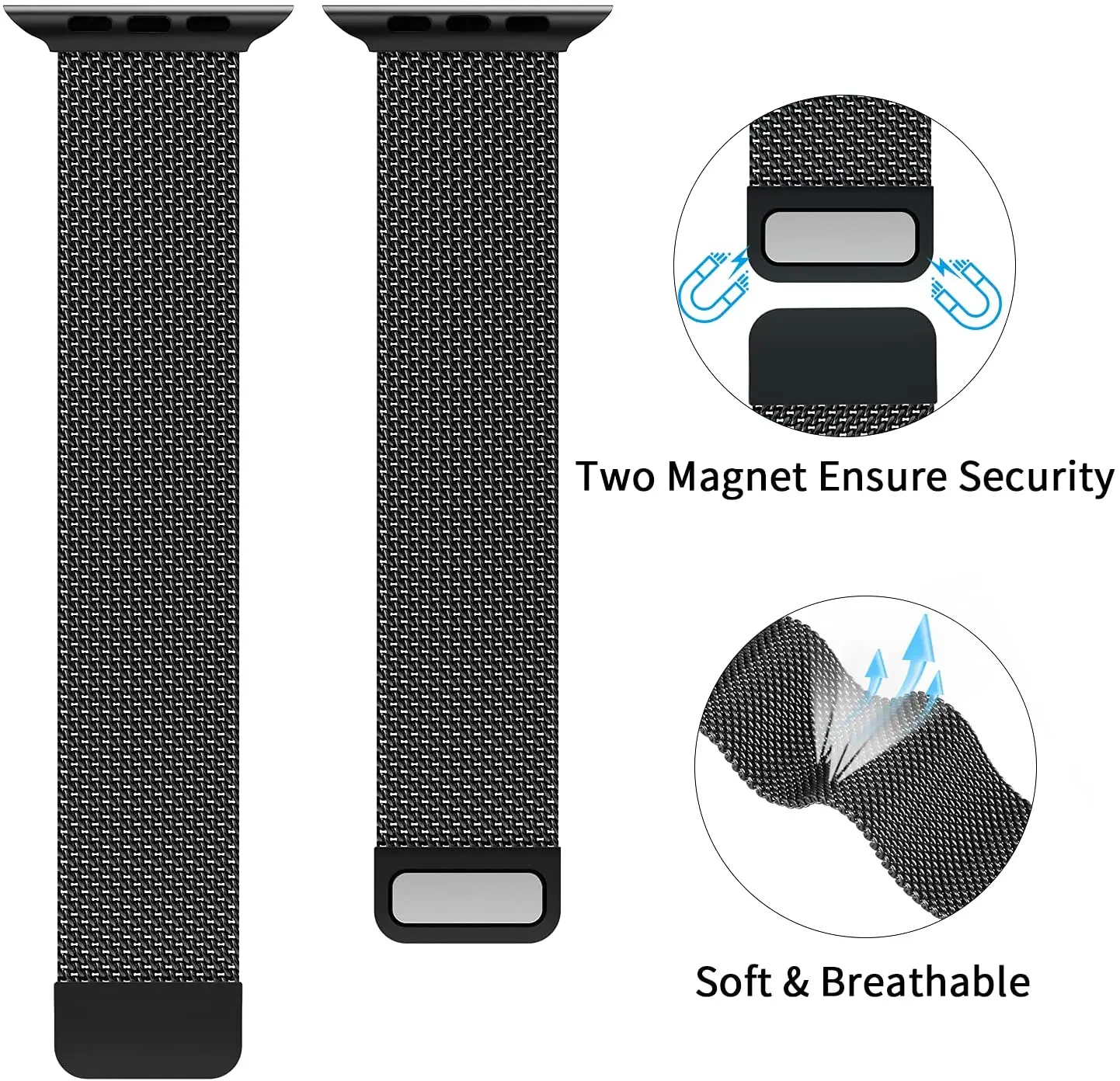 รูปสินค้า สายรัดข้อมือแม่เหล็กสำหรับ Apple Watch ทุกรุ่น