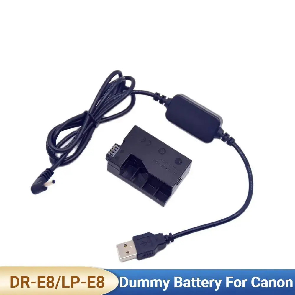

DR-E8 DC Coupler LP-E8 Dummy Battery+USB Power Bank Cable for Canon EOS Rebel T2i T3i T4i T5i 550D 600D 650D 700D Kiss X4 X5