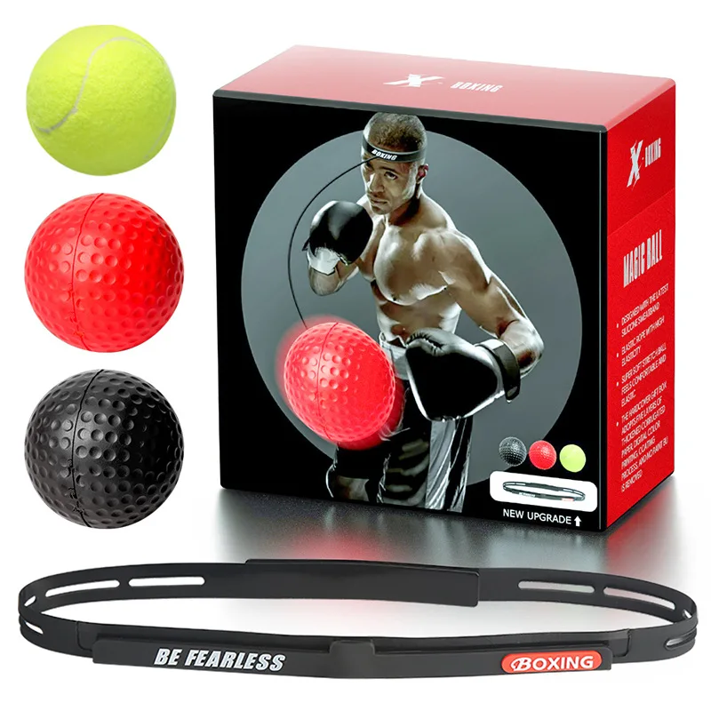 MMA Boxing Speed Ball Head-mounted PU Punch Ball Boxing Reflex with Headband Hand Eye Reaction Training for Adults