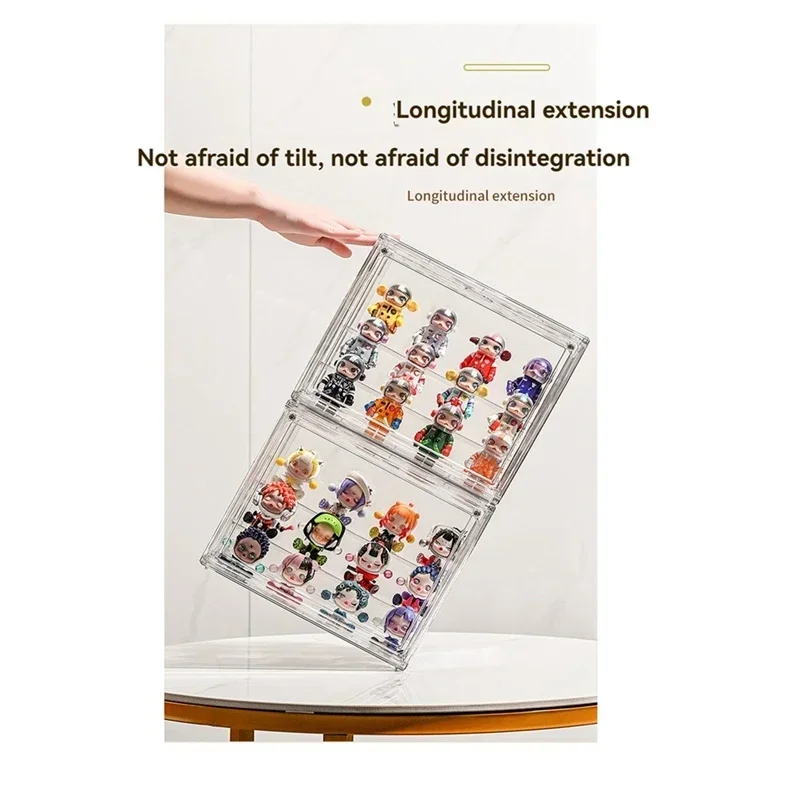 Acryl vitrine, transparante opbergdoos, afneembare vitrine, stofvitrine