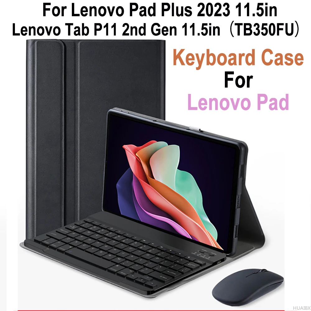 

Keyboard Case for Lenovo Pad Plus 2023 11.5 Inch, Detachable Keyboard Cover for Lenovo Tab P11 2nd Gen 11.5" TB-350FU