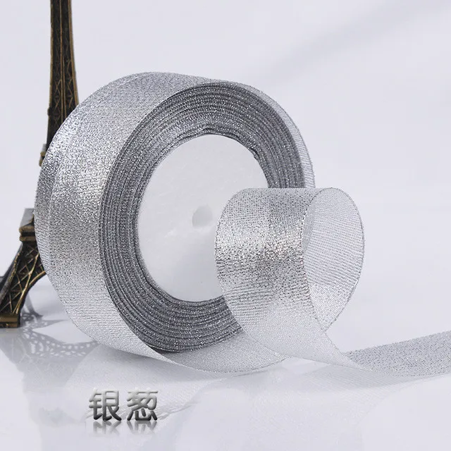 Elegant Glitter Satin Ribbon - Perfect for DIY Crafts, Gift Wrapping, and Party Decorations
