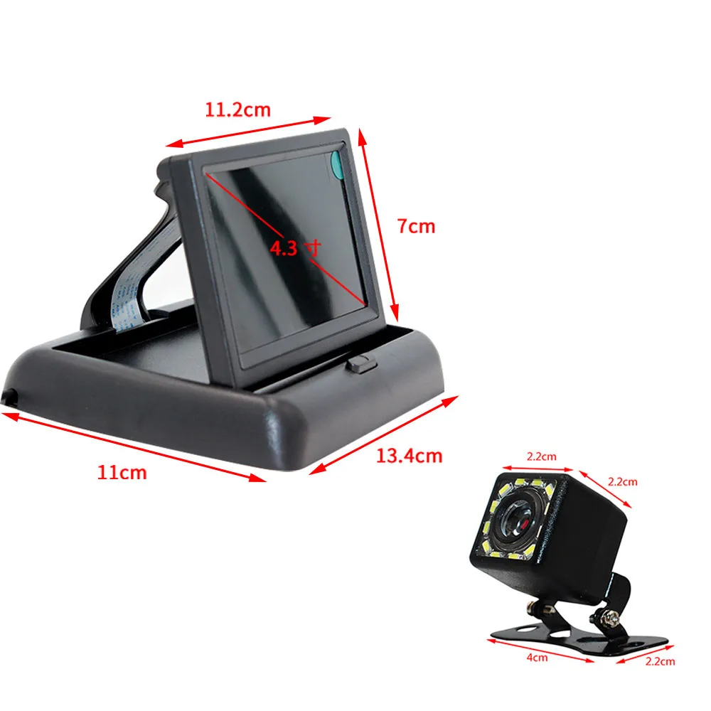 Car Rear View Camera Reversing Parking System Kit 4.3" inch TFT LCD Rearview Monitor Night Vision Backup Camera