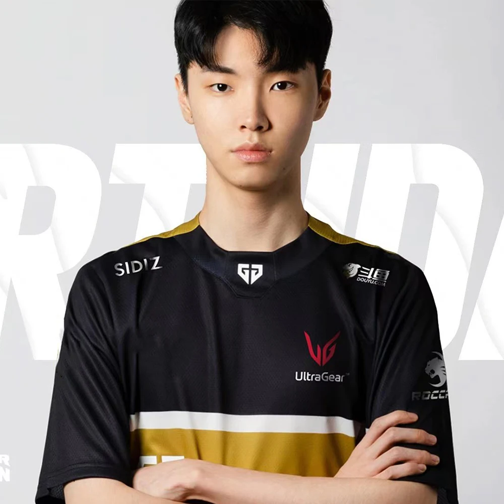 Коллекция 2022 года Джерси ГЭН линейка в виде арахиса LOL LCK черные футболки Lehends Doran с