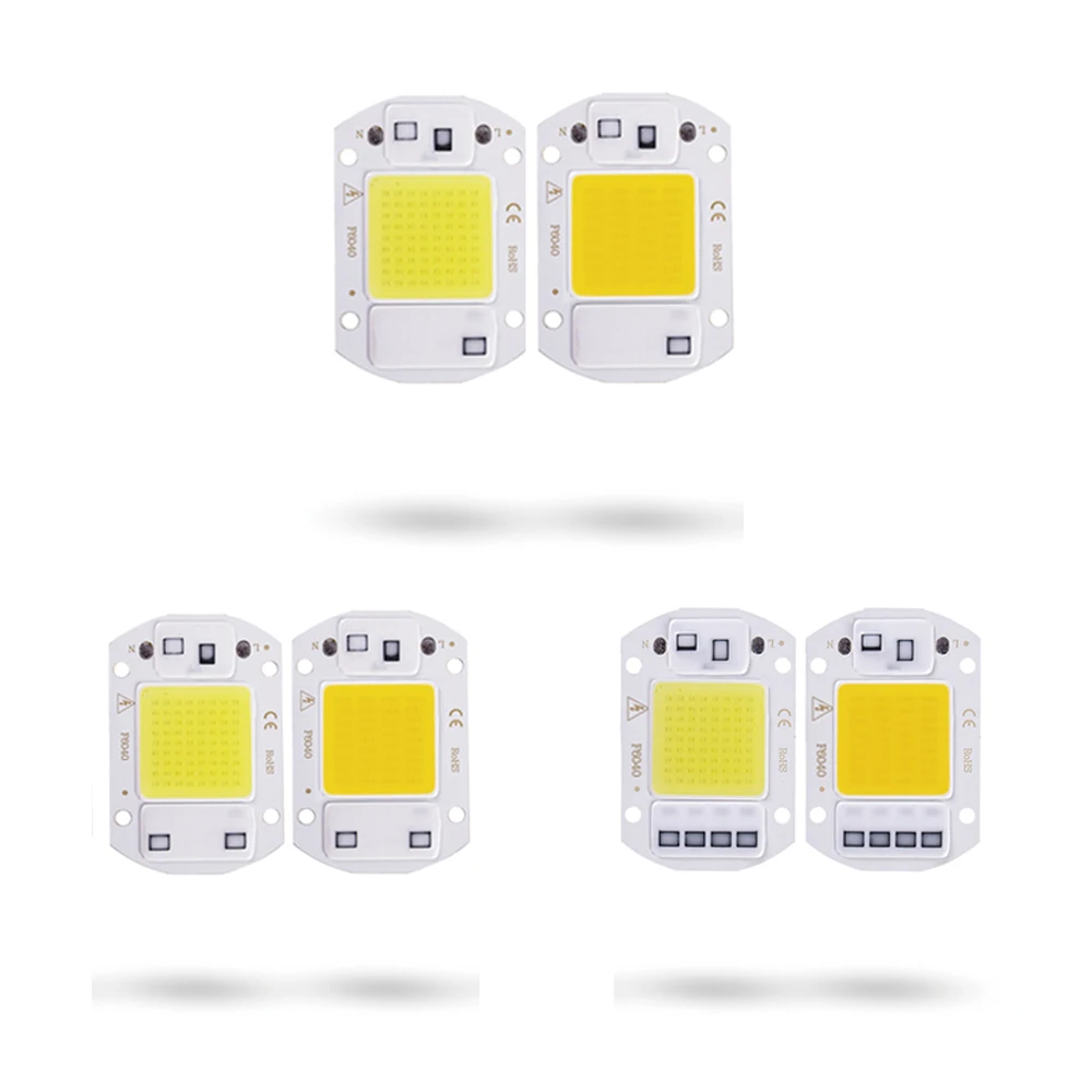Chip Led 20W 30W 50W Ac 220V Smart Ic Non C' È Bisogno Di Driver Cob Chip Light Fai Da Te Lampada Proiettore Faretto Cob Led Lampada Illuminazione A P